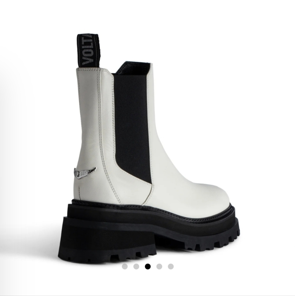 New Zadig & Voltaire Ride Ankle Leather Boots Size 6